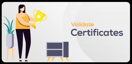 Certificate validation - Course page